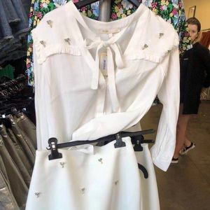 Maje shirt/skirt set, with palm tree embellishment